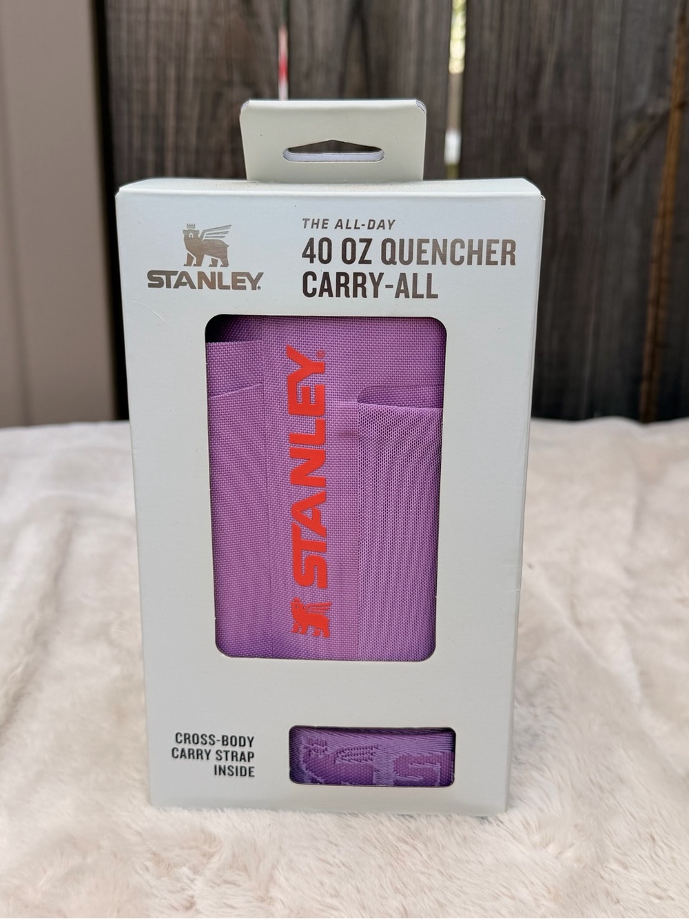 Stanley 40 oz Quencher Carry-All - Purple with Orange Logo